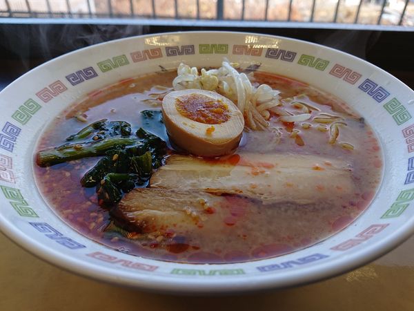 「信州味噌のピリ辛野沢菜ラーメン」@諏訪湖SA（上り）の写真
