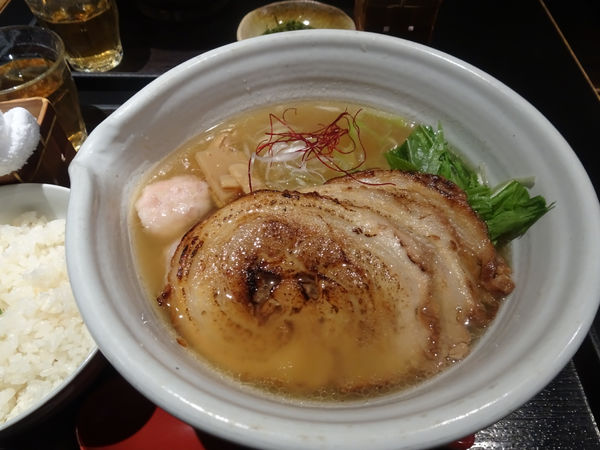 「塩ラーメン(880円)炙り焼豚(220円)半鯛飯(220円)」@麺処 銀笹の写真