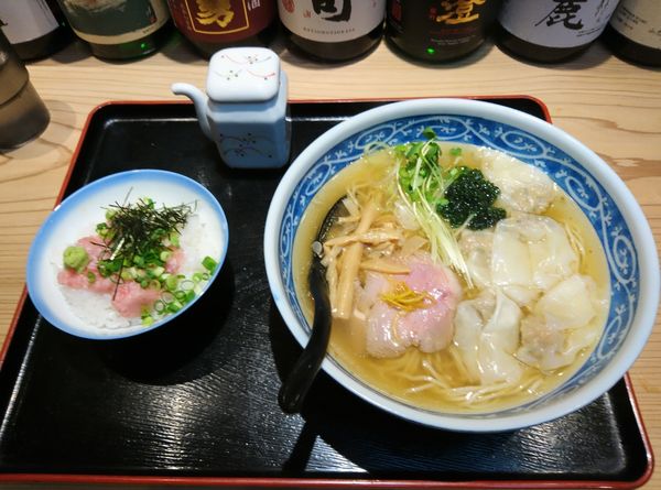 「Aセット アラ炊きワンタンメン塩」@幸屋きよまる 総本店の写真