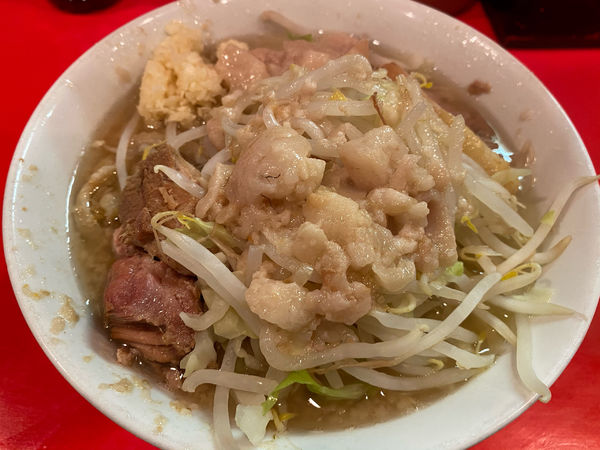 「小ラーメン ヤサイ少なめ ニンニク アブラ」@ラーメン二郎 府中店の写真