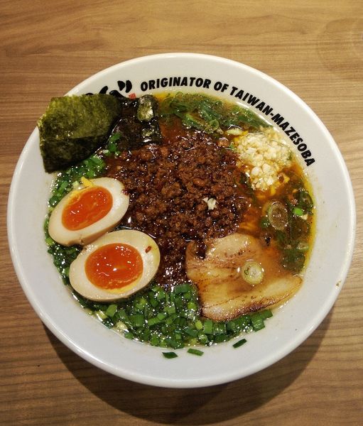 「台湾ラーメン 770円＋味玉クーポン」@台湾まぜそば はなび 東海荒尾店の写真