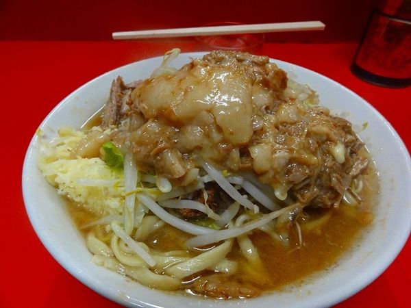 「小ラーメン790円野菜少な目ニンニク脂」@ラーメン二郎 松戸駅前店の写真