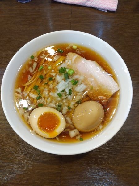 「醤油そば+味玉 メンマ抜き」@中華そばイデタの写真