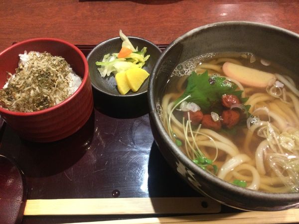 「しそ梅うどん定食(¥790)」@手打ちうどん 兎屋 小川町店の写真