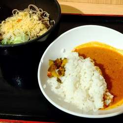 冷し朝定食セットカレー410円