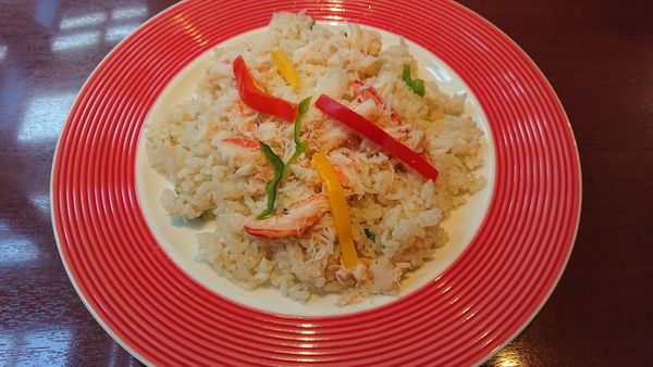 「ランチピラフセット（カニピラフを選択）　１９８０円　※」@シーフードレストランメヒコ 守谷フラミンゴ館の写真