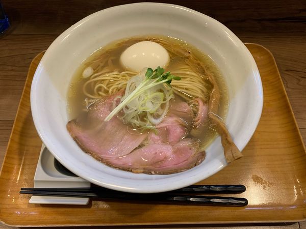 「塩と貝のラーメン＋味玉」@ラーメン 健やかの写真