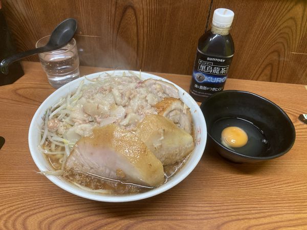 「小ラーメン+豚トロブタ」@ラーメン二郎 亀戸店の写真