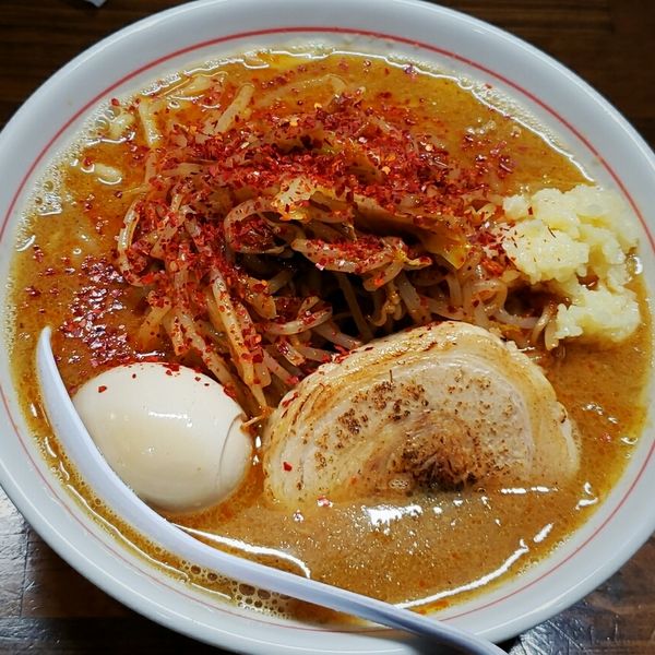 「【夜の部限定】辛麺  ８５０円」@三代目 むじゃきの写真