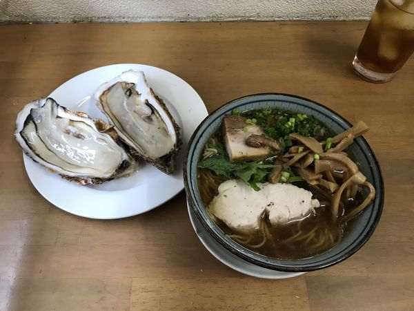 「活大殼牡蠣しゃぶ青3種　B」@MENYA 食い味の道有楽の写真