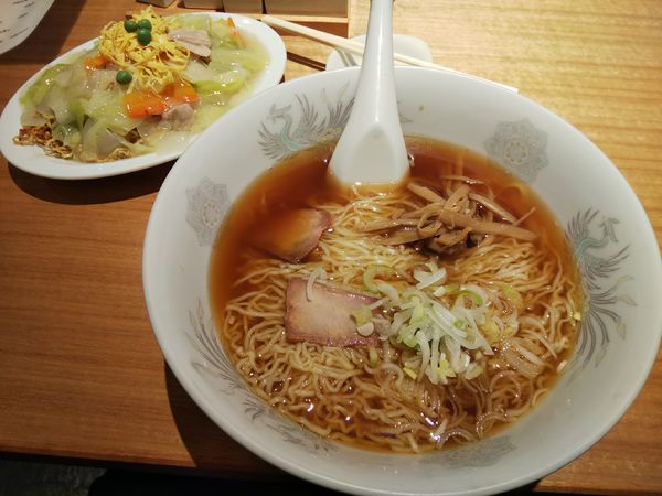 「ラーメンと小焼きそばのセット」@福昇亭の写真