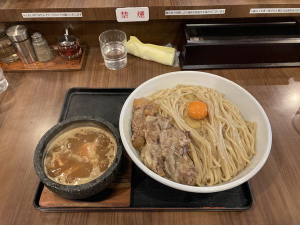 「ハーフミックスつけ麺【やわ、800ｇ】」@つけ麺 丸和 尾頭橋店の写真