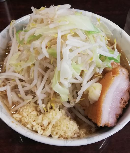 「小ラーメン野菜ニンニク　750円」@ラーメン二郎 めじろ台店の写真