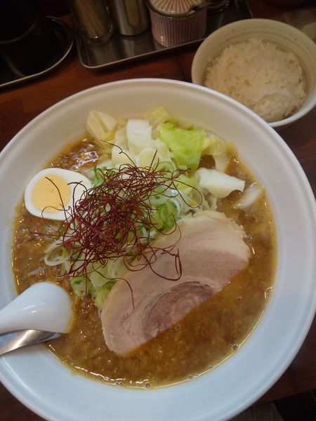 「【限定】カレーらーめん920円半ライス無料」@拉麺 梅太郎の写真