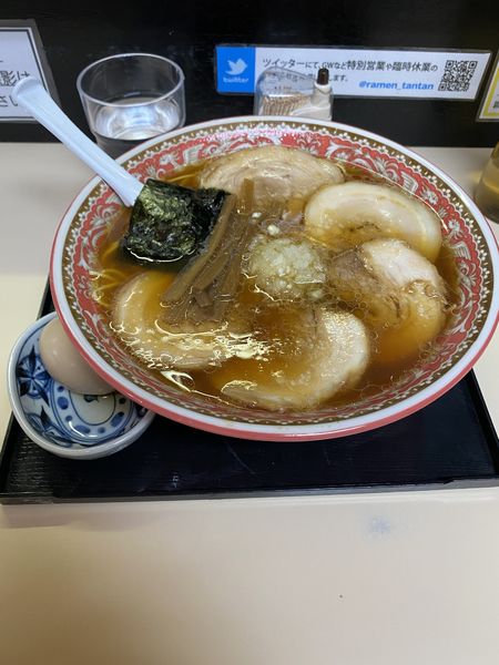 「大バラチャーシューメン+味玉」@タンタンの写真