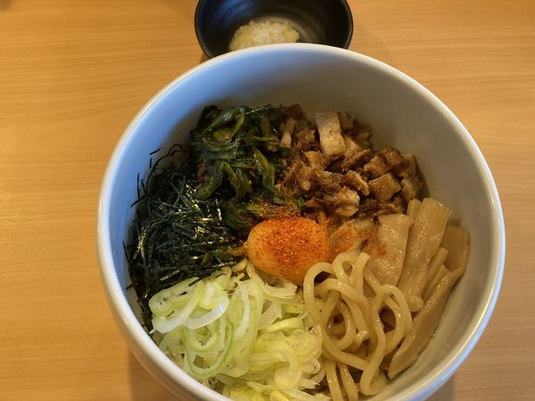 「辛ニラまぜそば¥800」@麺屋大むらの写真