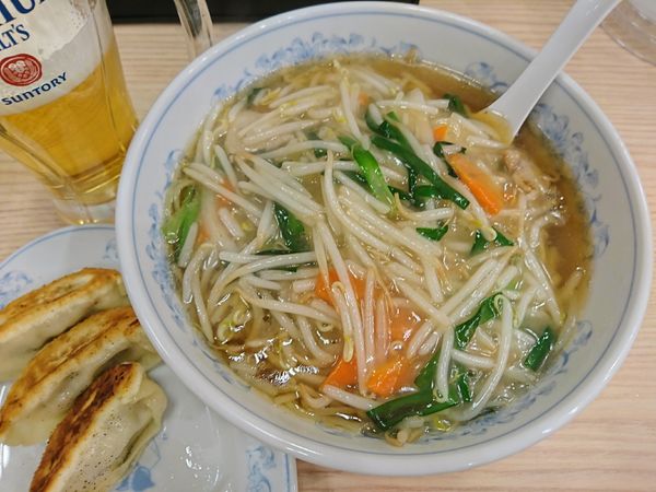 「もやしラーメン ￥570」@ぎょうざの満洲 小江戸館の写真