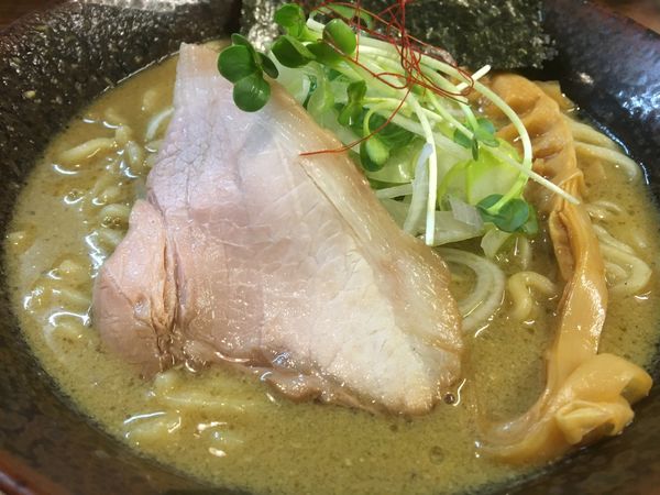 「超牡蠣味噌ラーメン 980円」@貝だしラーメン 貝ガラ屋の写真