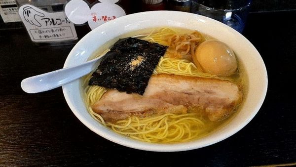 「塩玉そば（900円）＋大盛り(100円）」@塩そば 桑ばらの写真