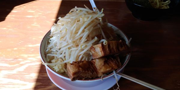 「豚そば(大)　豚二枚」@つけめん・豚そば 活龍 牛久店の写真