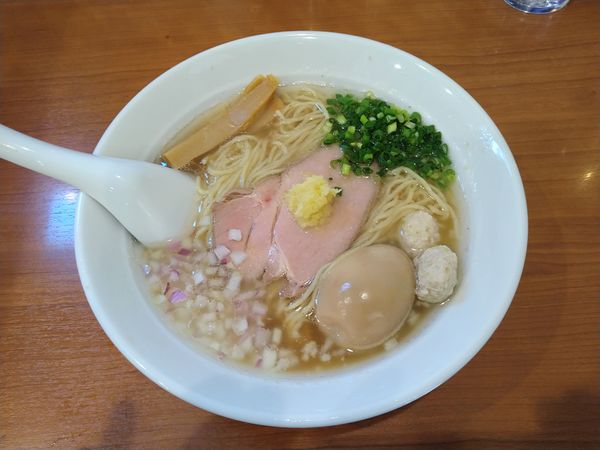 「背脂生姜ラーメン（850円）＋味玉（100円）」@中華そば 七麺鳥の写真