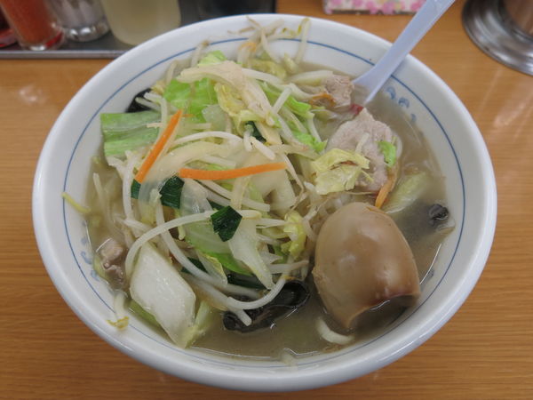 「野菜タンメン(麺固め・味玉)：500円」@福しん 上野駅前店の写真