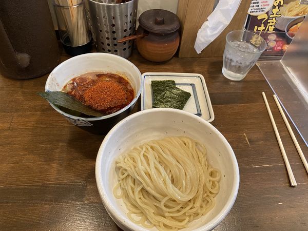 「辛辛魚つけ麺　のりトピ並（辛-普通）」@麺処 井の庄の写真