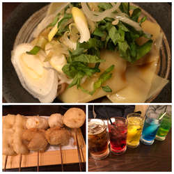 麺の刺し身 ＋ラーメン串 ＋ムタヒロサワー