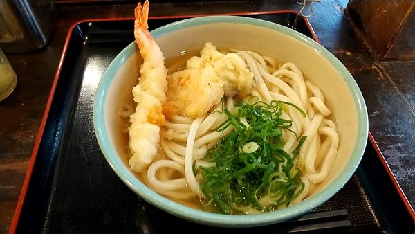 「天ぷらうどん大盛り（６２０円）」@おにやんま 東品川店の写真