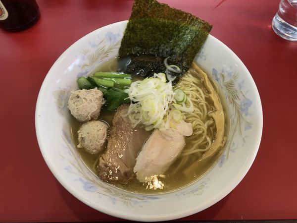 「淡麗鶏そば（塩）＋自家製鶏団子」@じゃっこいの写真