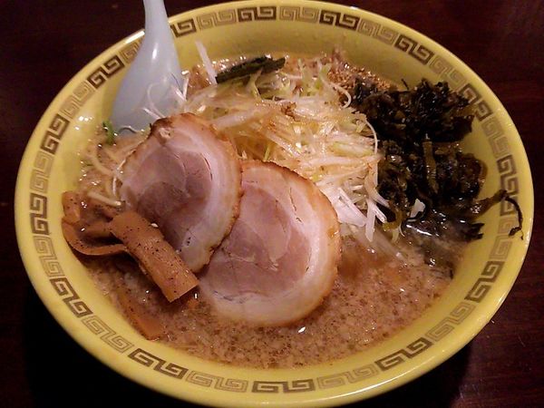 「ねぎ麺大盛+たかな」@江川亭 八王子北店の写真