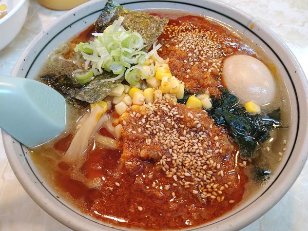 「からし麺 味付け玉子 チャーシュー」@つけ麺 大雄 片倉町店の写真