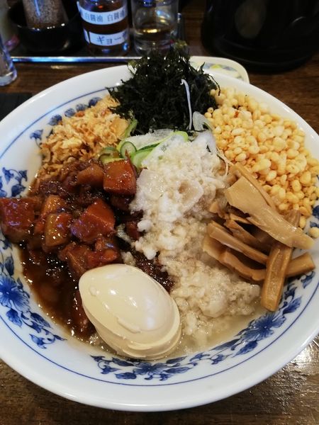 「まぜそばぶっと(甘肉、背脂増し)」@平九郎R 越谷東大沢店の写真