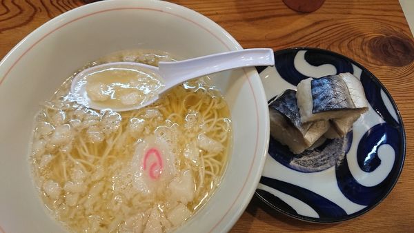 「塩煮干し&朝鯖寿司 600円」@別邸三く 中華蕎麦 萃の写真