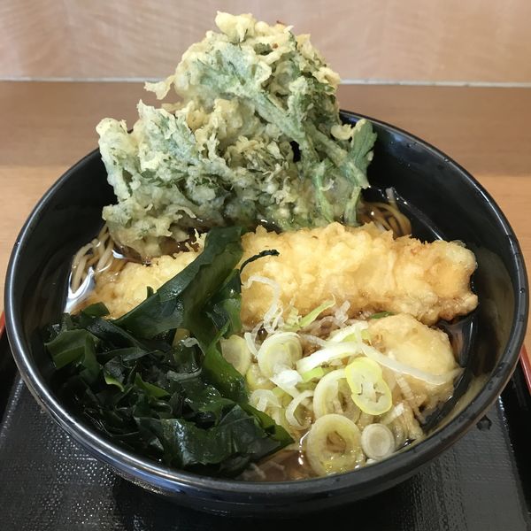「【期間限定】いか・ほたて・春菊天（￥530）」@名代 箱根そば 向ヶ丘遊園南口店の写真
