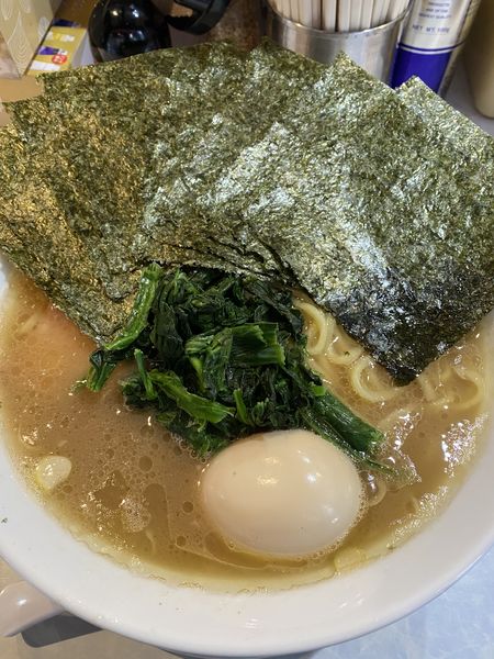 「のり玉ラーメン中＋ミニライス」@横浜家系ラーメン つばさ家 立川店の写真