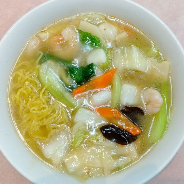 「海鮮タンメンセット900円」@寿楽の写真