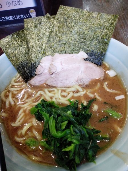 「ラーメン　無料ライス」@らーめん武道家 口の写真