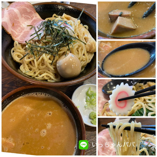 「くるみつけ麺 900円 牡蠣バター飯 350円」@麺屋 真心の写真