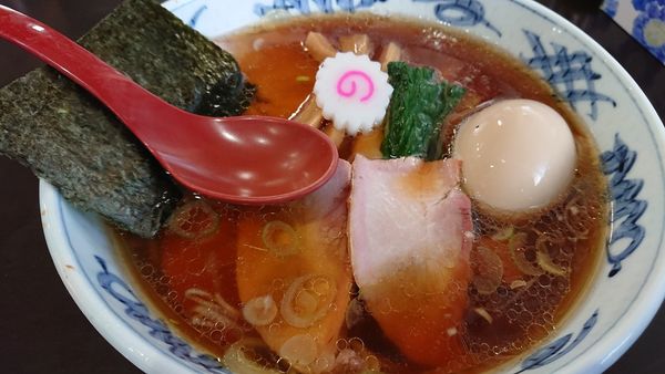 「焼豚麺味玉入り」@とら食堂 松戸分店の写真