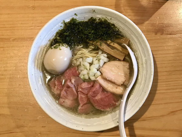 「特製煮干らぁ麺 ＋ 味付き替え玉 ＋ 生卵」@麺屋 さくら井の写真