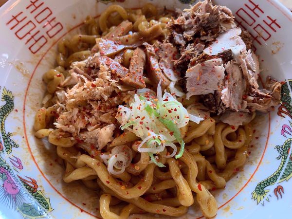 「汁なし中盛り」@中華そば 白華楼の写真