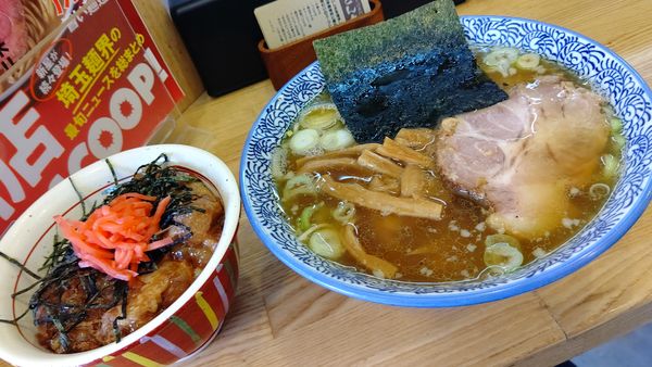 「中華そば７８０円&豚ばらナンコツごはん３５０円」@中華そば専門 とんちぼの写真