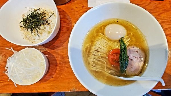 「ブルーズセット+味玉、白髪ねぎ」@麺屋 ブルーズの写真