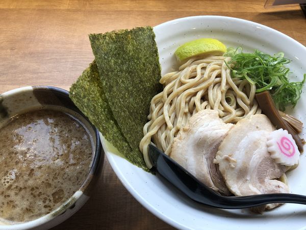 「濃厚魚介豚骨つけ麺、極太麦芽麺、大盛り」@つけ麺まぜそば 大やまの写真