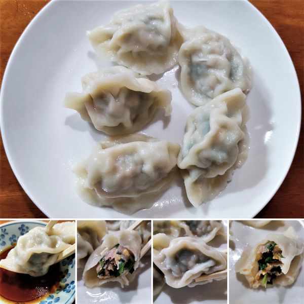「自家製水餃子(5個)　638円」@晴晴居酒屋の写真
