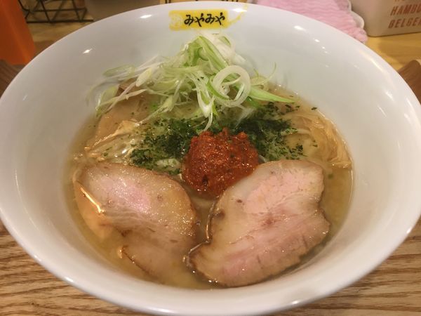 「山形辛味噌」@鶏びあんSobaみやみやの写真