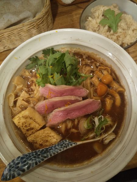 「赤味噌そば950円炊き込みご飯150円」@中華そば きなりの写真