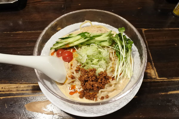 「【限定】冷やし豆乳担々麺￥９１０」@麺屋ささきの写真