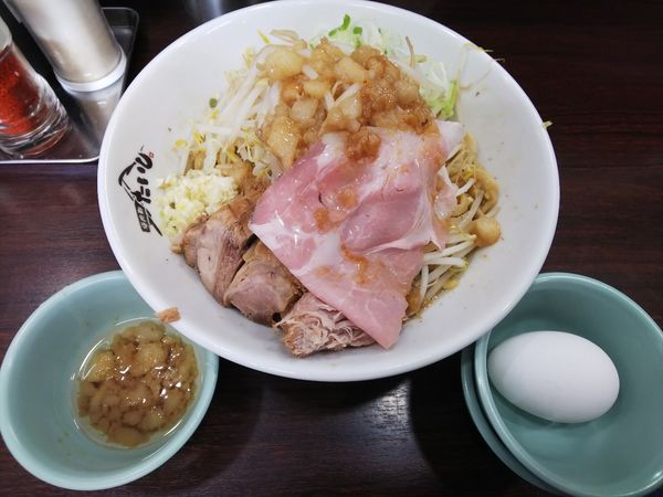 「みやむ～のニンニクあぶらそば（麺量中・ニンニク）　830円」@極肉麺 たいしの写真